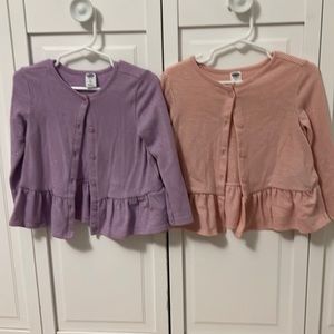 Bundle of pink and purple cardigans